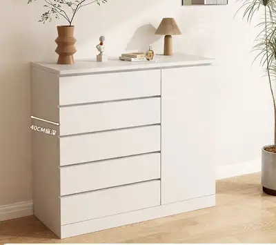 Modern White Sideboard & Dresser Combo – 5 Drawers + Storage Cab, View more