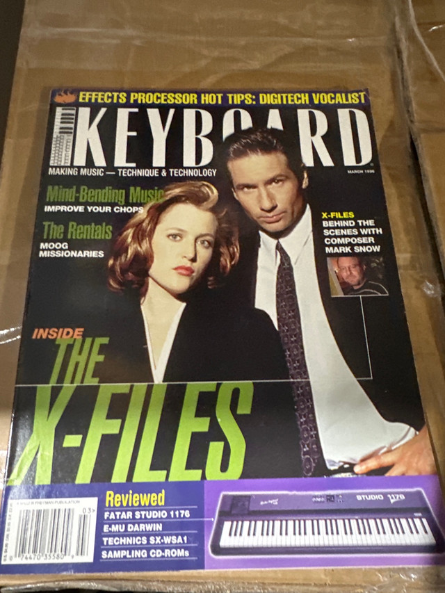 MARCH 1996 KEYBOARD music magazine XFILES in Magazines in Ottawa