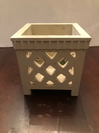 White Plant Pot Holder Box., View more