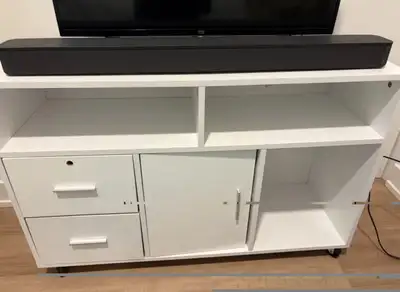 White Shelf Unit / TV Stand, View more