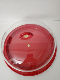 New, GUZZINI Cake Serving, Red, Made in Germany