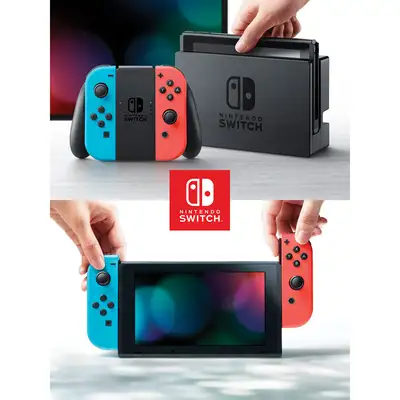 Nintendo Switch with Neon Blue and Neon Red JoyCon on SALE!, View more