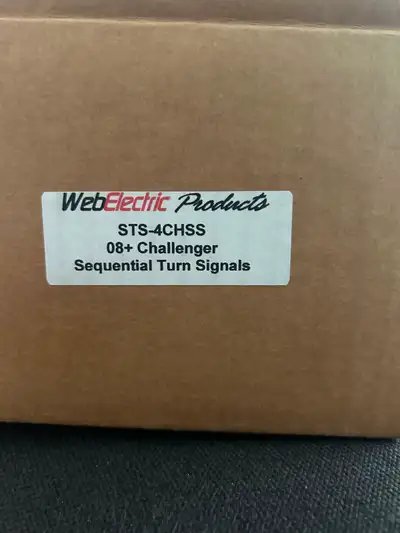 A brand new in the box sequential turn signals kit for 2008-2014 Dodge Challenger, a WebElectric pro...