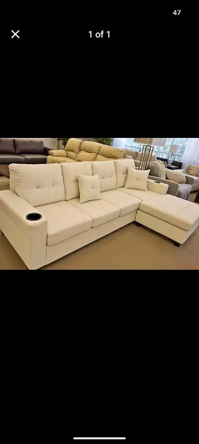 Brand new L shape sectional couch Delivery available , View more