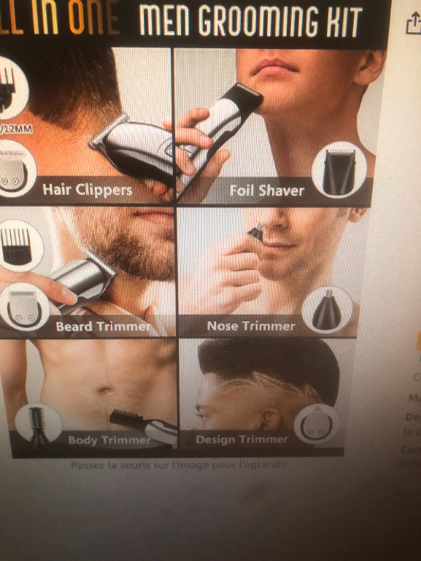 Tondeuse à barbe pour homme, tondeuse à cheveux étanche, neuf dans Autre  à Ville de Montréal - Image 4
