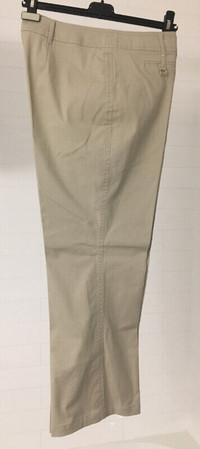 Stretch Conrad C Collection Beige Cotton Casual Pants (Size 12)