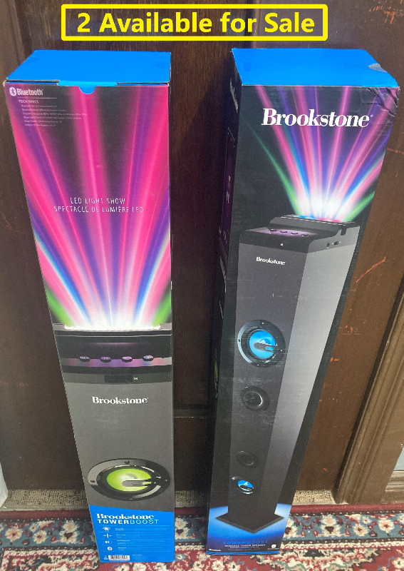 NEW Brookestone Tower Boost Light Up 38" Bluetooth Tower Speaker in Speakers in City of Toronto - Image 2