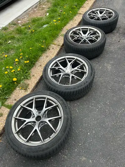 5x112 Has a few curb rashes With winter tires Send offers