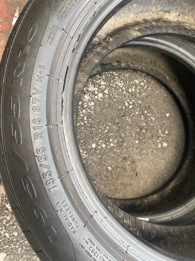 2 pneus d’été usagés à vendre Pirelli runflat 195/55R16 dans Pneus et jantes  à Laval/Rive Nord - Image 4
