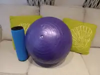 Large Exercise Ball & Travel Roller