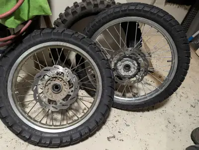 Call or msg with your phone number. Very good condition. 18" rear, 21" front. 70/30 road/trail tires...