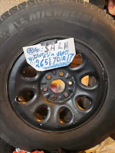 Michelin Winter Tires & Rims 265/70/17 A couple seasons tread left