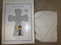 Precious Moments “Wedding Cross Figurine” with stand