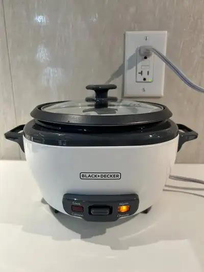 BLACK+DECKER 2-in-1 Rice Cooker & Food Steamer - 6-Cup Capacity, Automatic Keep Warm, Nonstick Bowl,...