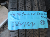 4 tires of Michelin 235/65/16 All-Season tires off 2006 Honda Od