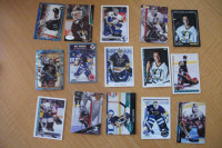 Lot de 15 cartes de hockey du  gardien Guy Hébert (A3012)