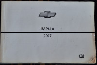 2007 CHEVY IMPALA OWNERS MANUAL LS LT LTZ SS & 1 Lug Nut ForSale