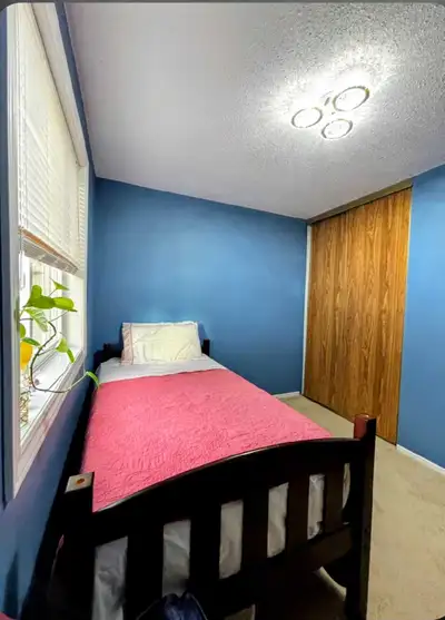 This cozy and clean room for rent in Kanata offers a peaceful living space, featuring a comfortable...