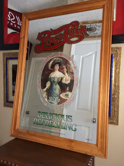 Huge Vintage Pepsi Mirror Excellent Condition BeautifulGraphics, View more