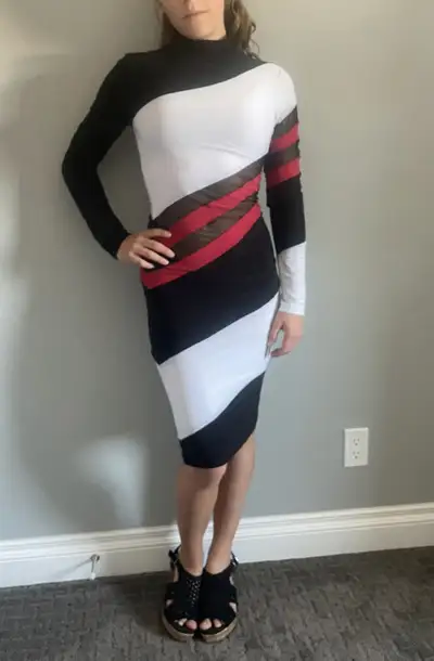 Black white and red  Dress, View more