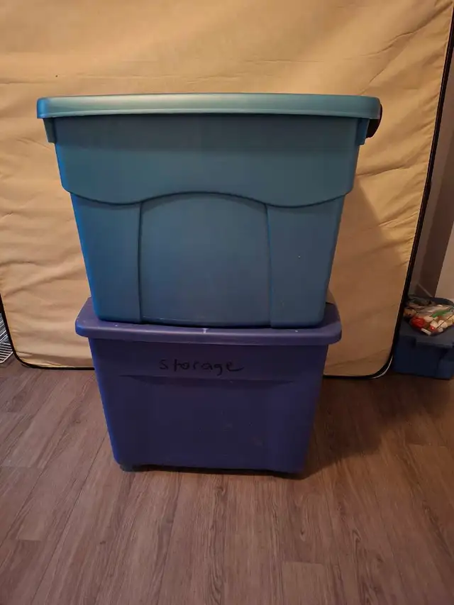 large heavy duty bins x 2