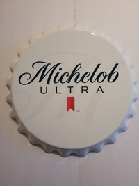 MICHELOB ULTRA ® CAP DE BIÈRE - AFFICHE DÉCORATIVE EN MÉTAL 42cm