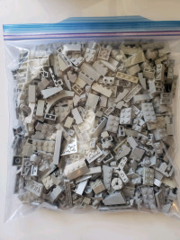 1 lbs of LEGO - Light Blue grey Mixed Parts