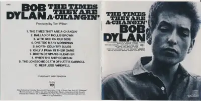 Bob Dylan The Times They Are a-Changing'-CD Artwork NO CD-2005, View more
