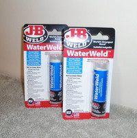 2 Brand New Packages of J-B Weld WaterWeld Putty Stick