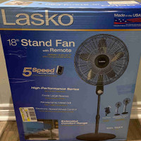 Lasko 1885 18" Cyclone Pedestal Fan with Remote Control, 18 inch