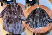 Two Muskrat Fur Coats