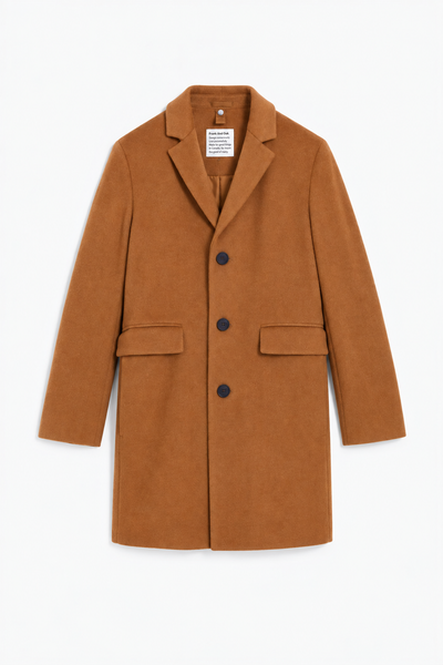 Men’s Camel Wool Coat – Size 42 – Brand New, View more