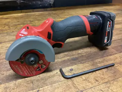 MILWAUKEE M12 FUEL BRUSHLESS 3” CUT-OFF TOOL and 4.0 AH BATTERY, View more