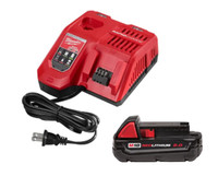 MILWAUKEE M18/M12 RAPID Charger & M18 2.0A Battery Starter Kit