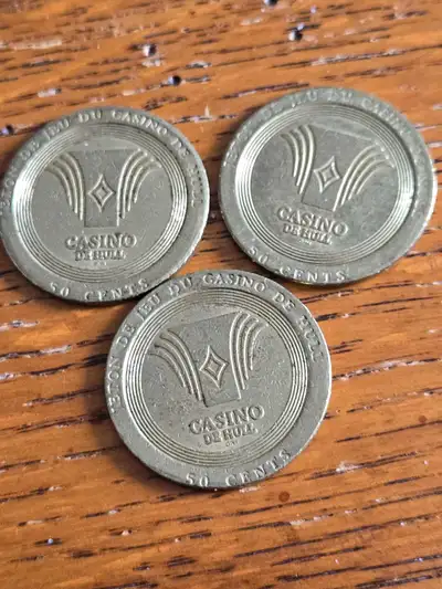 3 CASINO DU HULL SLOT TOKENS, View more