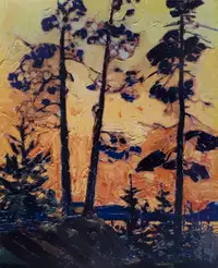 Limited Edition "Pine Trees at Sunset" by Tom Thomson