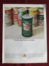 1965 Canada Dry Ginger Ale Original Ad