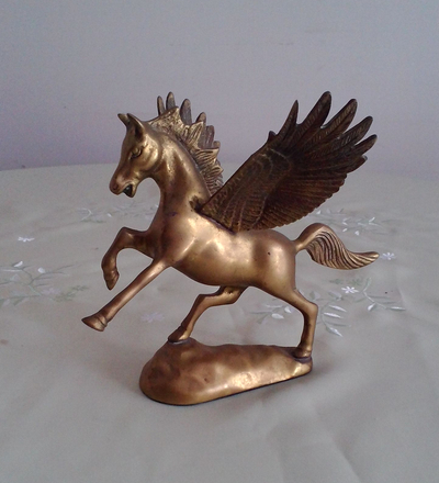 Vintage Solid Brass Pegasus Horse Figurine - Nepean, View more
