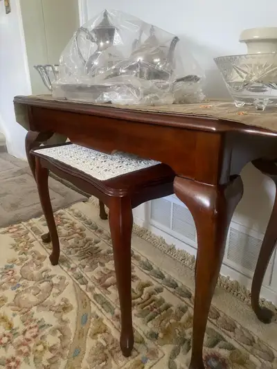Solid Wood Console Table with Matching Bench, View more