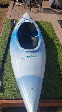 Kayak with paddle