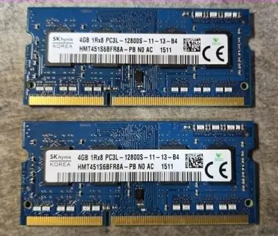 8GB (2×4GB) SK HYNIX DDR3L 1600MHz LAPTOP RAM KIT – TESTED – $20, View more
