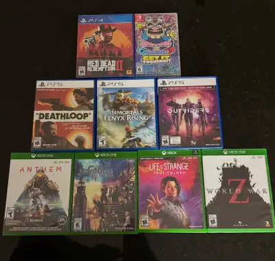 Awesome collection of video games for sale. Red Dead Redemption II for PS4. WarioWare Get It Togethe...