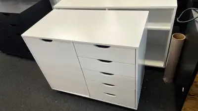 Mobile Filing Cabinet with 5 Drawers, Door and Adjustable Shelf,, View more