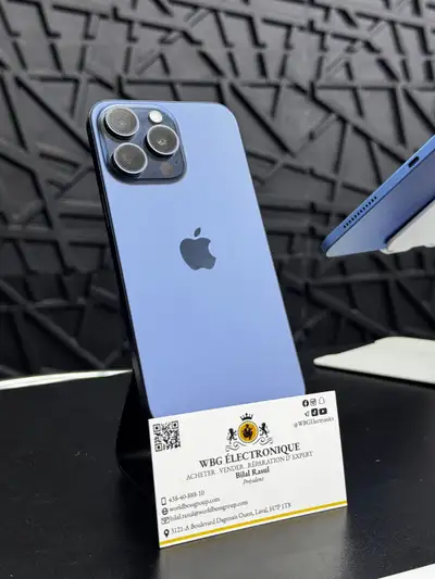 iPhone 15 Pro Max - 256GB - Blue Titanium, View more