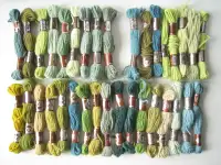 Lot of DMC Tapestry Virgin Wool (Shades of Green)