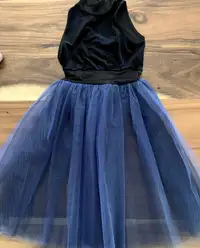 Robe ballet princesse - costume Halloween - bleu et noir