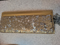 Gold and Silver Sparkle Sequins Clutch