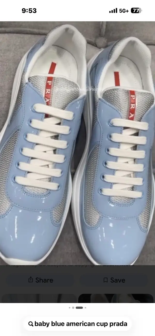 Prada baby blue American cup sneakers in Men's in City of Toronto - Image 2