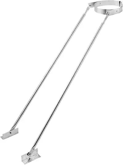 Wood Stove or Fire Place Stainless Chimney Roof Brace,6" or 7", View more