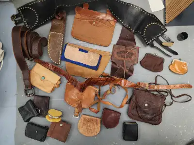 Variety of leather goods, View more